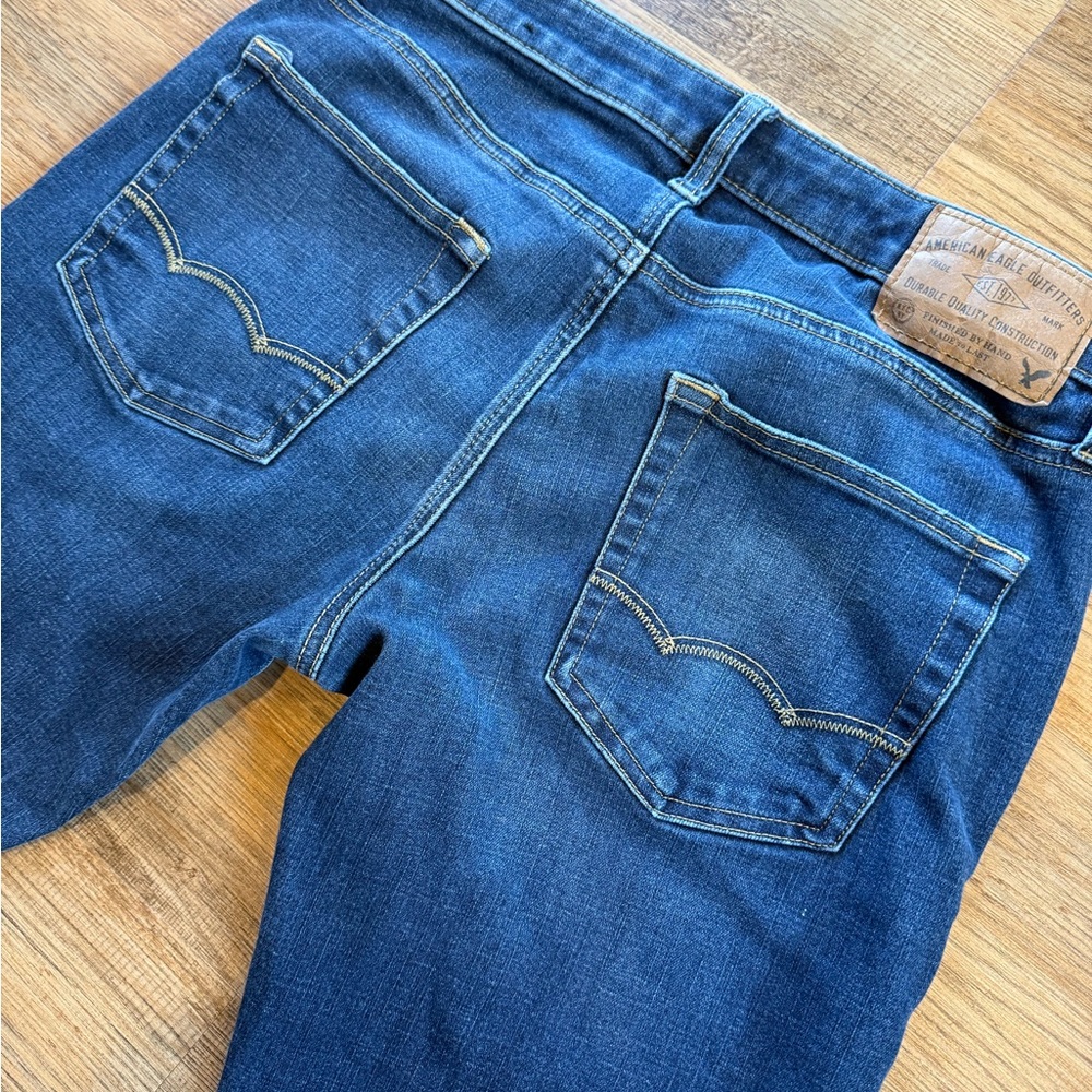 American Eagle Outfitters Dark Blue Straight Jeans Men’s 30X34 - Picture 6 of 7